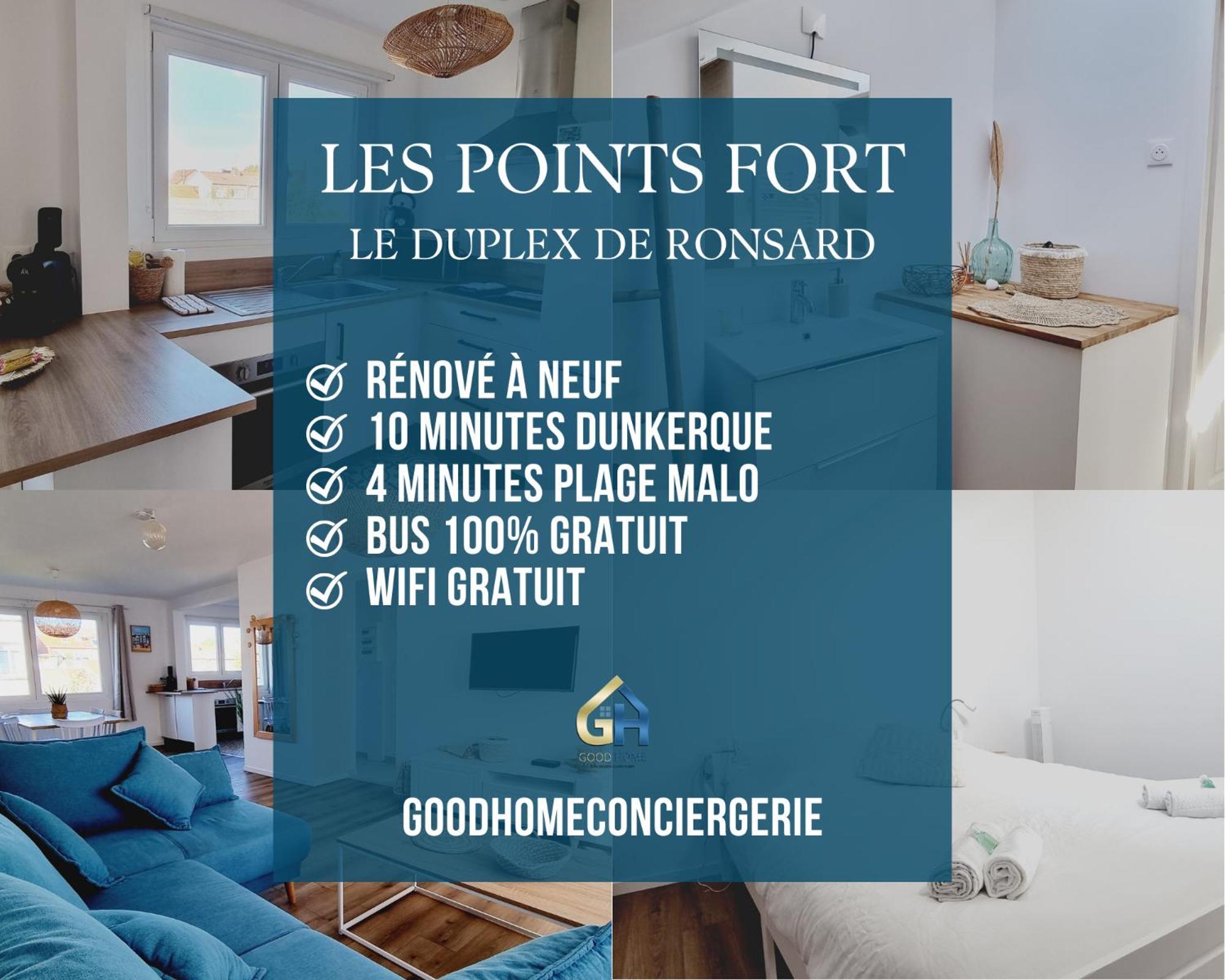 *Le Duplex De Ronsard*Plage Et Centre-Ville Dunkirk Exterior foto